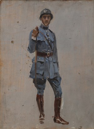 Wojciech Kossak (1856 Paryż - 1942 Kraków), Żołnierz Armii Hallera, 1920