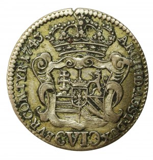 Austria, Maria Theresa, 6 krajcars, 1743 Hall (306)