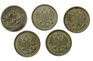 Russia, set of 10 kopecks 1916 and 1923. total of 5 pcs. (307)