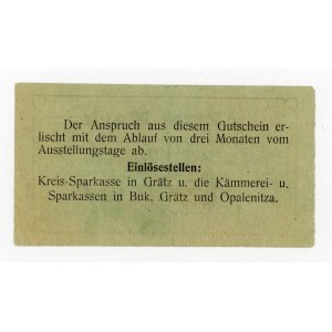 Grodzisk Wlkp./Grätz; 8.8.1914; 2 marki - Błąd w dacie (315)