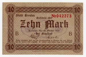 Breslau/Breslau; Stadt; 29.10.1918-23.1.1919; 10 marks (319)