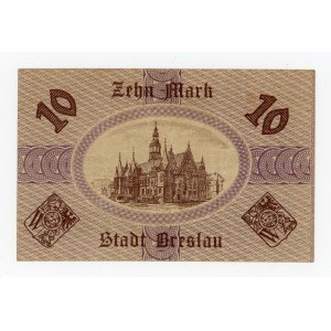 Wrocław/Breslau; Stadt; 29.10.1918-23.1.1919; 10 marek (319)