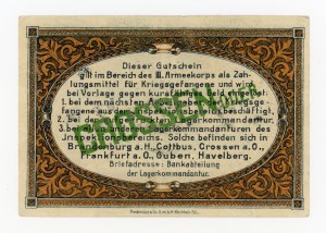 Krosno Odrzańskie/Crossen a Oder; KGL-prisoner of war camp; 1.10.1917; 2 marks (327)