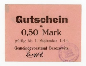 Brzozowice/Brzezowitz; Gmina; ważny do 1.9.1914; 0,50 marki - rzadszy (328)