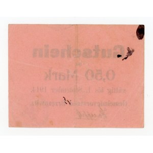 Brzozowice/Brzezowitz; Gmina; ważny do 1.9.1914; 0,50 marki - rzadszy (328)