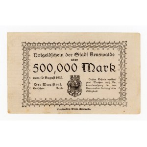 Choszczno/Arnswalde ; Stadt ; 10.8.1923 ; 500 000 marks (329)