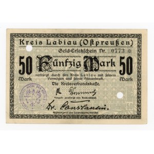 Pollesk/Labiau; Kreis; b.d. (1918); 50 marek Skasowany (335)