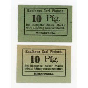 Międzylesie/Mittelwalde, Carl Pietsch, 2 x 10 fenigów b.d. (337)