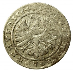 Śląsk, Księstwo Legnicko-Brzesko-Wołowskie, Jerzy III Brzeski, 15 krajcarów 1664, Brzeg (502)