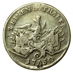 Niemcy, Prusy, Fryderyk II, 1/2 talara 1750 A, Berlin (509)