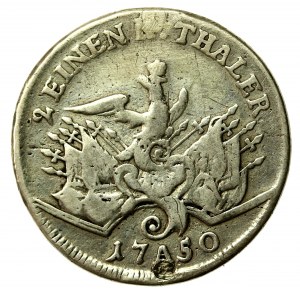 Germany, Prussia, Frederick II, 1/2 thaler 1750 A, Berlin (509)