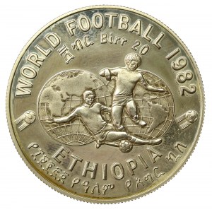 Etiopia, 2 Birr, 1982. Piłka nożna (587)