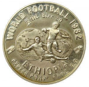 Ethiopia, 2 Birr, 1982. soccer (587)