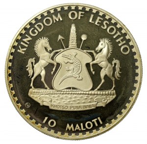 Lesotho, Moshoeshoe II, 10 Maloti 1982 Football (590)