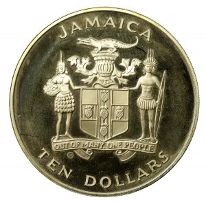 Jamaica, $10, 1982. soccer (591)