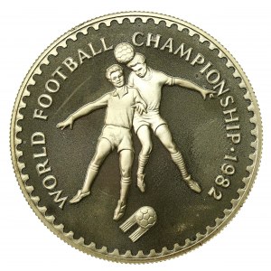 Lesotho, Moshoeshoe II, 10 Maloti 1982 Football. Proof (593)