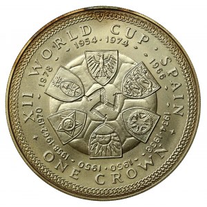 Wyspa Man, 1 Crown 1982, Tadworth. Piłka nożna (595)