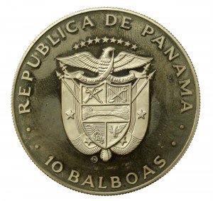 Panama, 10 Balboas, 1982 Football (600).