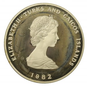 Wyspy Turks i Caicos, Elżbieta II, 10 koron z 1982 r. (605)