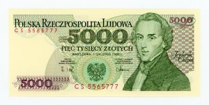 PRL, Zestaw 5.000 złotych 1988 CS (371)