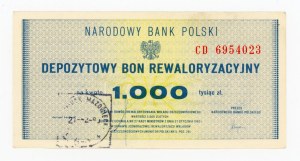 Deposit Revaluation Bond, 1,000 zloty CD series (373)