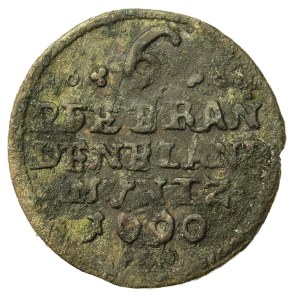 Niemcy, Brandenburgia, Fryderyk III, 6 fenigów 1690 SD Stargard (704)