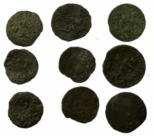 Pomerania, set of denarii, Szczecin, Wallachia 16th century Total 9 pieces. (707)