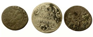 Germany, Württemberg, set of 3 silver coins (714)