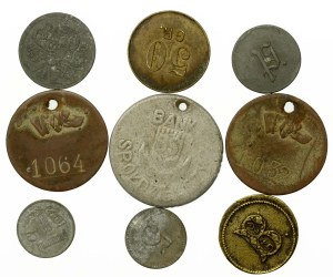 Poland, a set of tokens. Total of 9 pcs. (764)