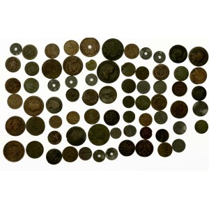 Polska i inne. Zestaw monet polskich i zagranicznych. Razem 72 szt. (768)
