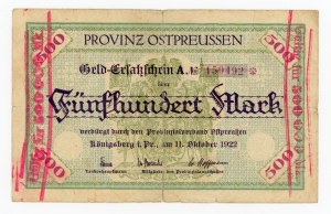 Russia, Kaliningrad/Königsberg, 500,000/500 marks 1922 (391)