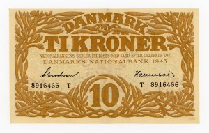 Denmark, 10 kroner 1943 (464)