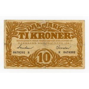 Denmark, 10 kroner 1941 (466)