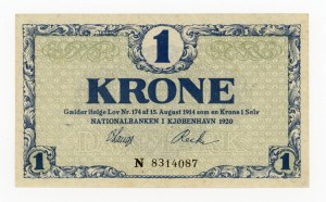 Denmark, 1 krone 1920 (470)
