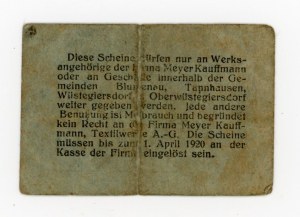 Jedlinka-Gluszyca/Tannhausen-Wüstegiersdorf, Meyer Kauffmann, 2 fenigs 1919 (474)