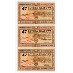 47 Class Lottery, 1946 B, C, D. Total of 3 pcs. (490)