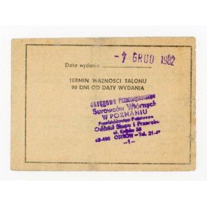 Talon makulaturowy, Poznań, 10 złotych (496)