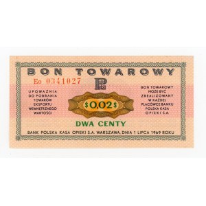 Pewex, 2 centy 1969 Eo (1001)
