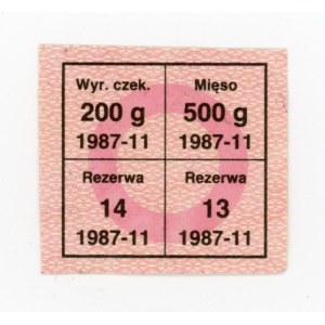 Karta zaopatrzeniowa, listopad 1987 - O (1012)