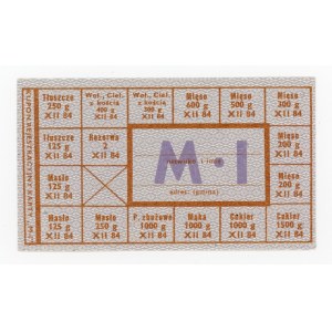 Karta zaopatrzeniowa, grudzień 1984 - M-I (1014)