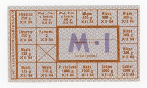 Supply card, December 1984 - M-I (1014)