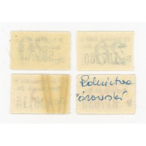 Talony benzynowe 1981-1984. Zestaw 4 szt. (1021)