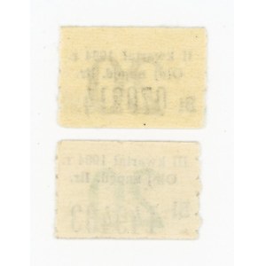 Talony na olej napędowy 1984. Razem 2 szt. (1022)