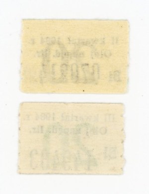 Diesel fuel vouchers 1984 Total of 2 units. (1022)