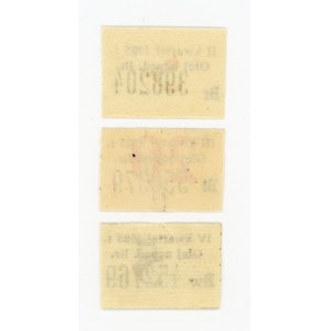 Talony na olej napędowy 1985. Razem 3 szt. (1029)