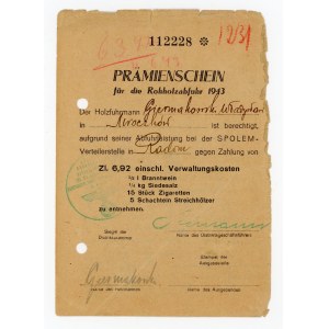 GG, Lumberjack bonus voucher, Radom 1943 (1031)