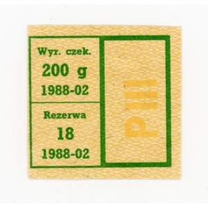 Karta zaopatrzeniowa, luty 1988 - P-III (1054)