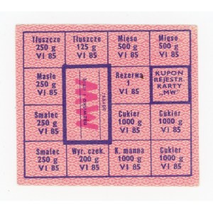 Karta zaopatrzeniowa, czerwiec 1985 - M-W (1057)