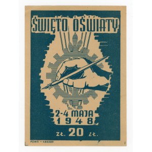 Cegiełka na Święto Oświaty, 20 złotych 1948. Unikalna (1066)