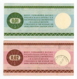 Pewex, set of 1 cent and 2 cents 1979 (1095)